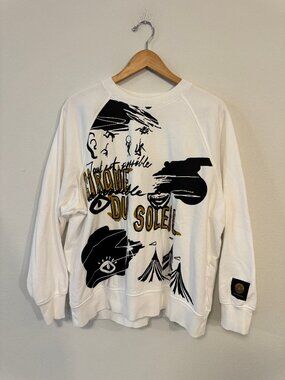 Cirque du Soleil Tout Est Possible Graphic Crewneck Sweatshirt Mens XL White